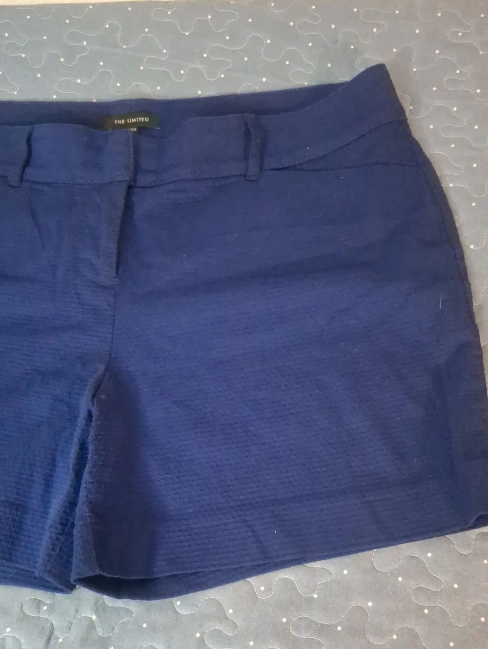 The Limited Navy Blue Textured Shorts size 14